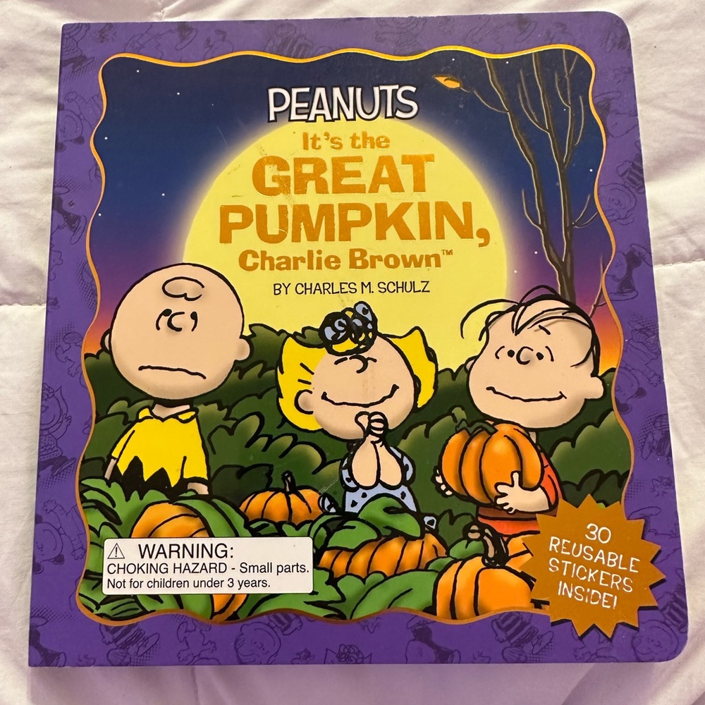 It’s the Great Pumpkin Charlie Brown - Hardcover Book with 30 reusable stickers